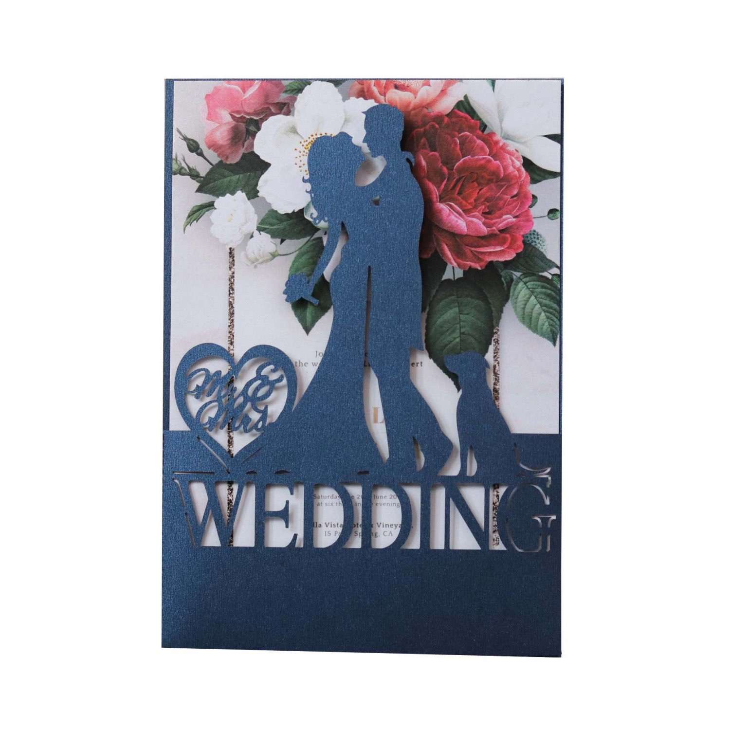 White Invitation Card Marriage Invitations Laser-hollowed Design Customization